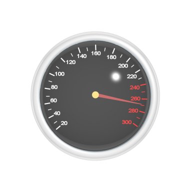 beyaz izole hız göstergesi