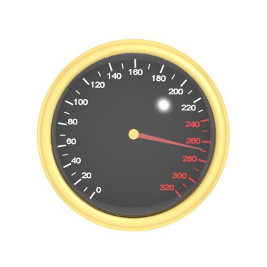 beyaz izole hız göstergesi