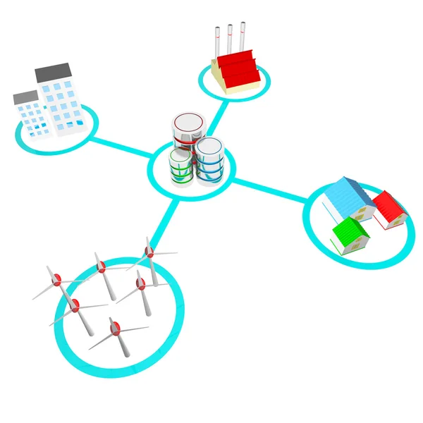 Smart Grid Konzepte — Stockfoto