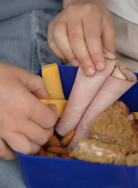 Lunchbox op school — Stockfoto