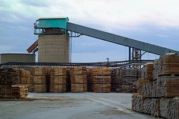 Timber industrial wood factory — Stock Photo, Image