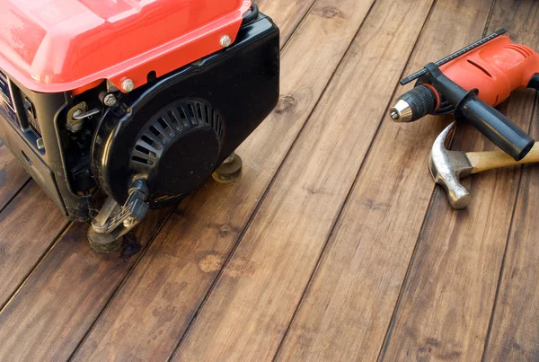 Electricity generator on table — Stock Photo, Image