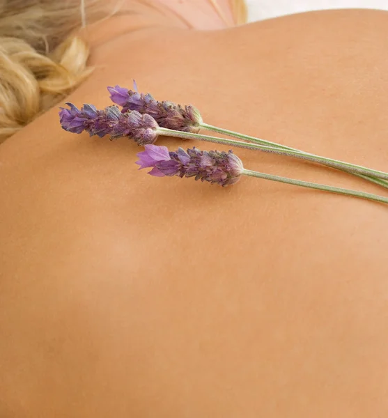 Beauty therapy and lavender — Stock Photo, Image