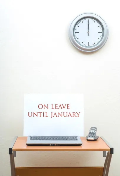 On leave until January — Stock Photo, Image