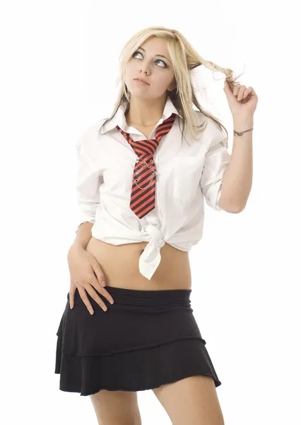 Pretty teenage school girl — Stock Photo, Image