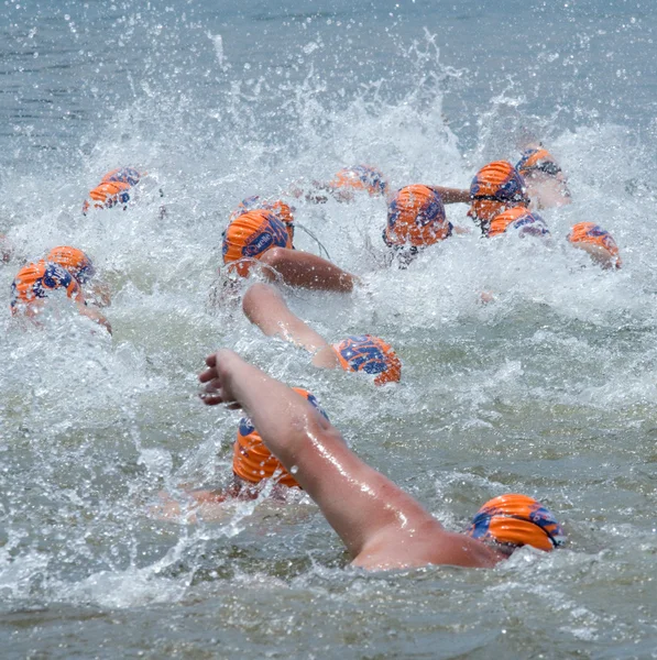 Zwemmers in midmar mijl gebeurtenis — Stockfoto