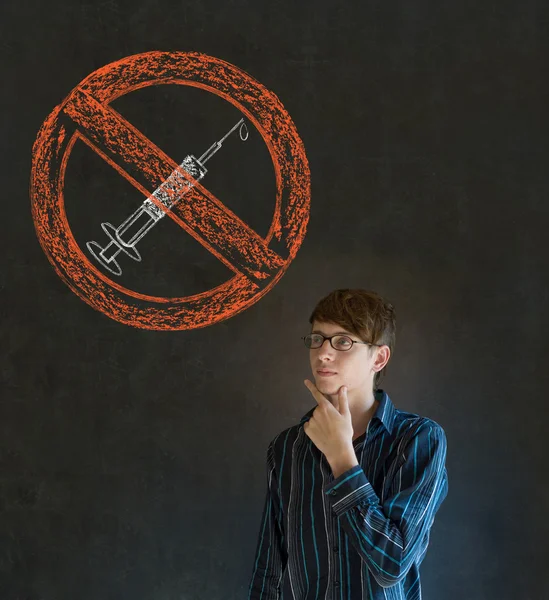 Ingen droger på blackboard bakgrund — Stockfoto