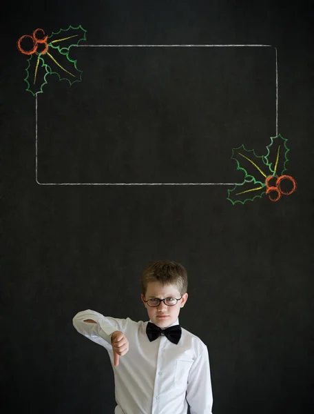 Junge Geschäftsmann mit Weihnachts-Stechpalme-Checkliste — Stockfoto