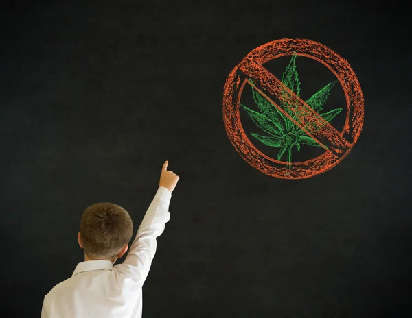 Hand oben Antwort Junge Geschäftsmann ohne Unkraut Marihuana — Stockfoto