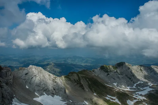 Vistas Montaña Desde Estación Cable Santis Suiza —  Fotos de Stock