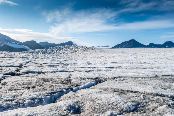 Widok Górnej Powierzchni Lodowca Svalbard — Zdjęcie stockowe