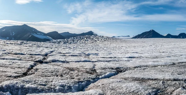 Blick Von Der Oberseite Eines Gletschers Spitzbergen — Stockfoto