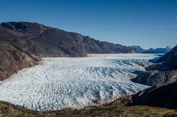 Glaciar Día Soleado Cerca Narsarsuaq Groenlandia — Foto de Stock
