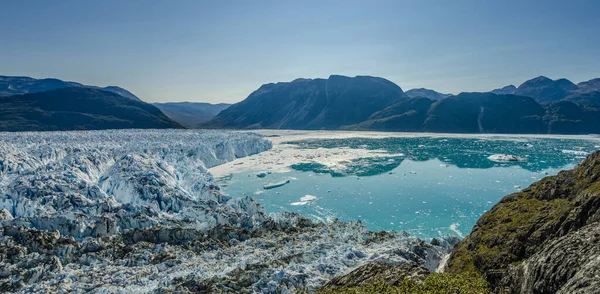 Ledovec Slunečného Dne Poblíž Narsarsuaq Grónsko — Stock fotografie