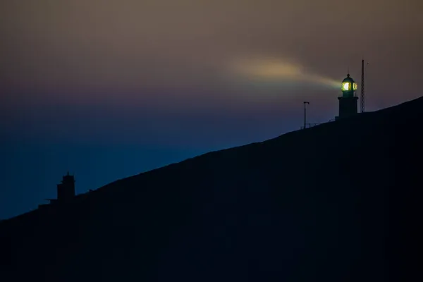 Matxitxako Deniz Feneri Işığı Şafak Vakti Bask Ülkesi — Stok fotoğraf