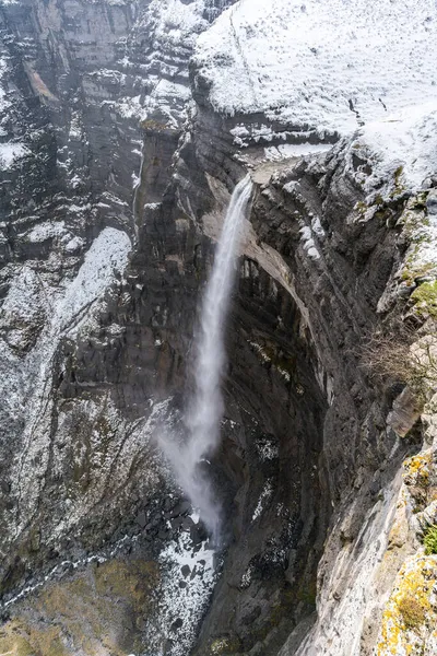 Nervion Vattenfall Naturminnesmärke Vintern Delika Baskien — Stockfoto