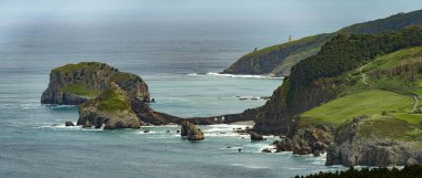 San Juan de Gaztelugatxe panoramik manzara, Bask Ülkesi