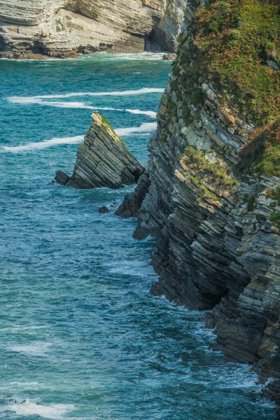 Detail Coast Cliffs Bizkaia Basque Country — Stock Photo, Image