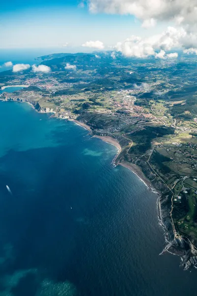 Sopelana Bizkaia Vue Sur Côte Depuis Avion Pays Basque — Photo