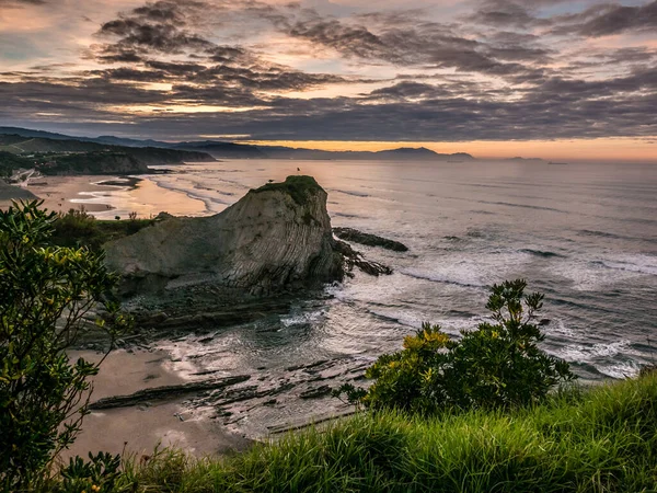 Crag Beach Sopela Coast Euskadi — Stock Photo, Image