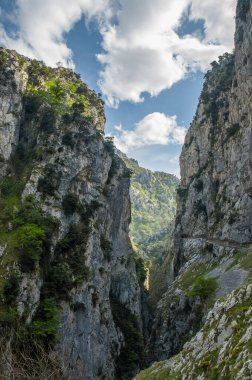 Picos de Europa dağlarında Ruta del Cares patikası, İspanya