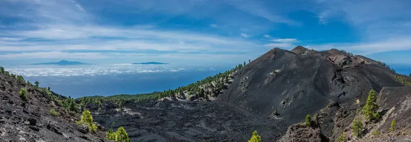 Teide Utsikt Från Palma Vulkaner — Stockfoto