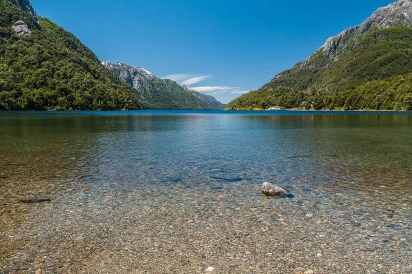 Vista Paisagem Com Lago Montanhas Bariloche Argentina — Fotografia de Stock