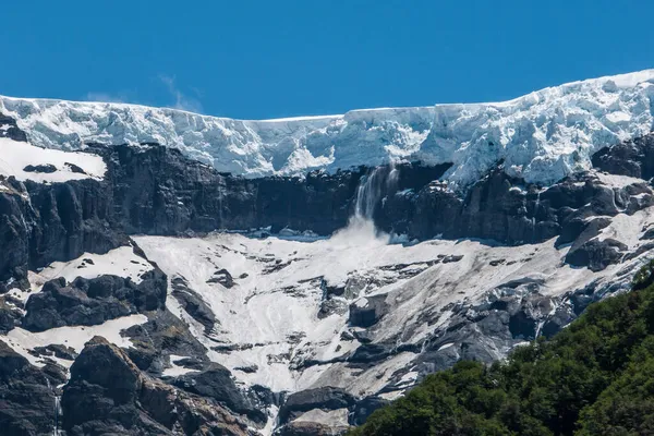 Glaciar Ventisquero Negro Vulcão Tronador Argentina — Fotografia de Stock
