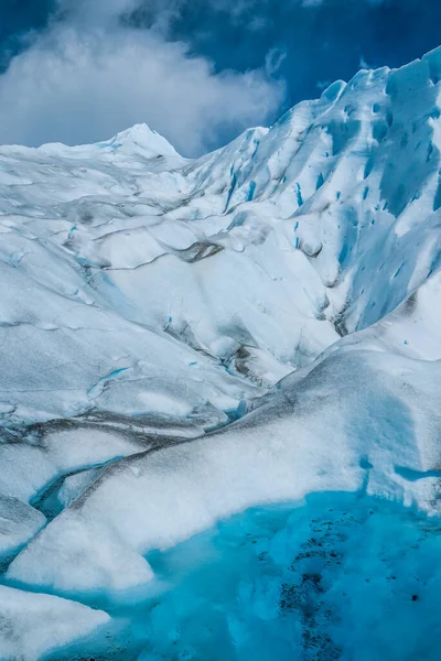 Piscina Agua Cristalina Azul Cima Del Glaciar Perito Moreno Argentina —  Fotos de Stock