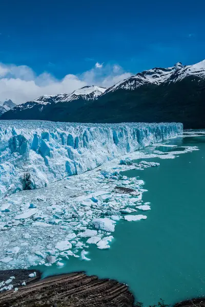 Perito Moreno Gleccser Egy Napos Napon Argentínában — Stock Fotó