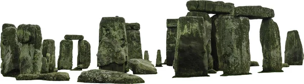 Stonehenge Förhistoriska Monument England Isolerad Vit Bakgrund — Stockfoto