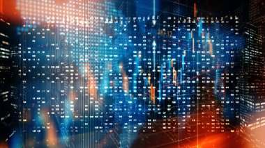 Şehirdeki veri bağlantısı, yenilik, dijital dünya konsepti