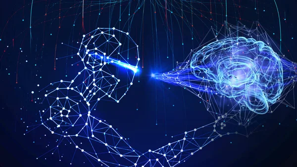 Technologie Gehirn Konzept Der Künstlichen Intelligenz Digitalisierungswelt — Stockfoto