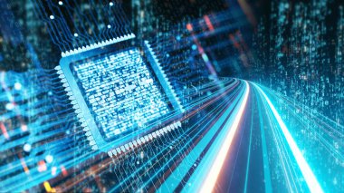 Sunucu Chipset verileri siber uzay, iletişim, bağlantı, veri dönüşüm kavramına ayrıştırır