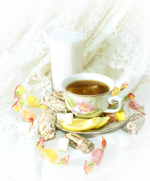 Thé et lait . — Photo
