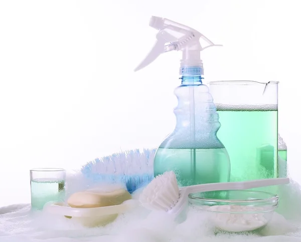 Інструменти для миття та очищення — стокове фото