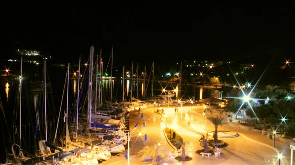 Datca-Hafen-Nacht — Stockfoto