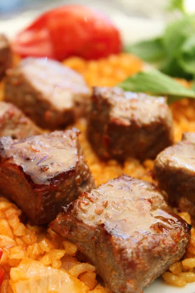 Турецкое мясо шашлыка — стоковое фото