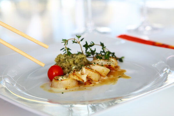 Жареные гребешки
