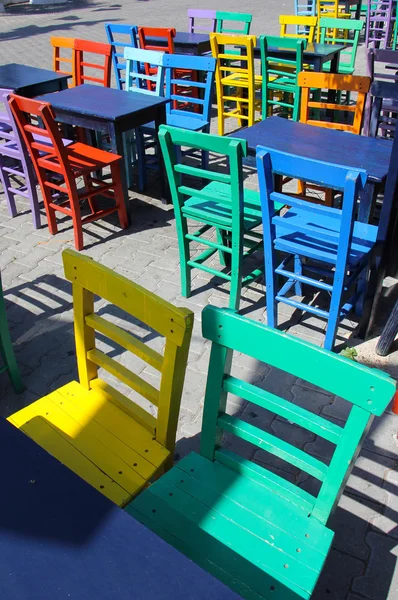 Chaises colorées Photo De Stock