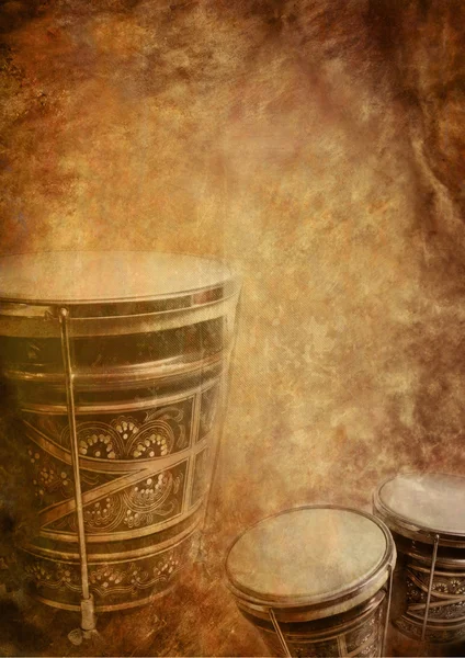 Grunge background bongo Stock Image