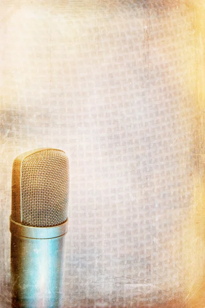Condenser microphone background — Stock Photo, Image