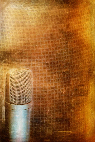 Sfondo del microfono a condensatore — Foto Stock