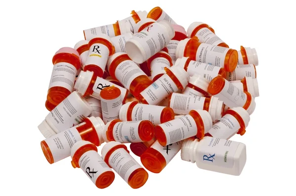Muchos frascos de prescripción —  Fotos de Stock