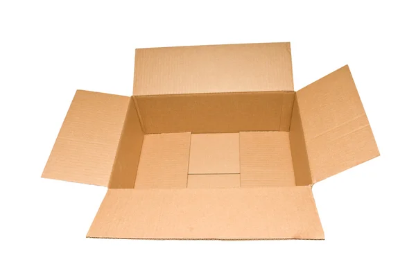 Широкая пустая коробка — стоковое фото