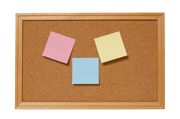 Bulletin Board con note in bianco — Foto Stock