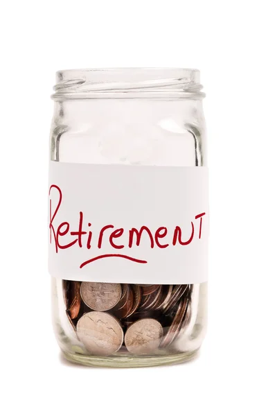 Money In Jar For Retirement XXXL — Stock Photo, Image