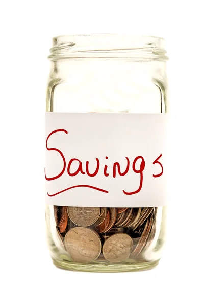 Savings Jar XXXL Isolated On White — Stock Photo, Image