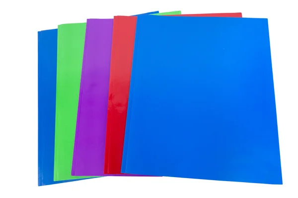 Group Of Colorful Folders With Copy Space Isolated — Stock Photo, Image