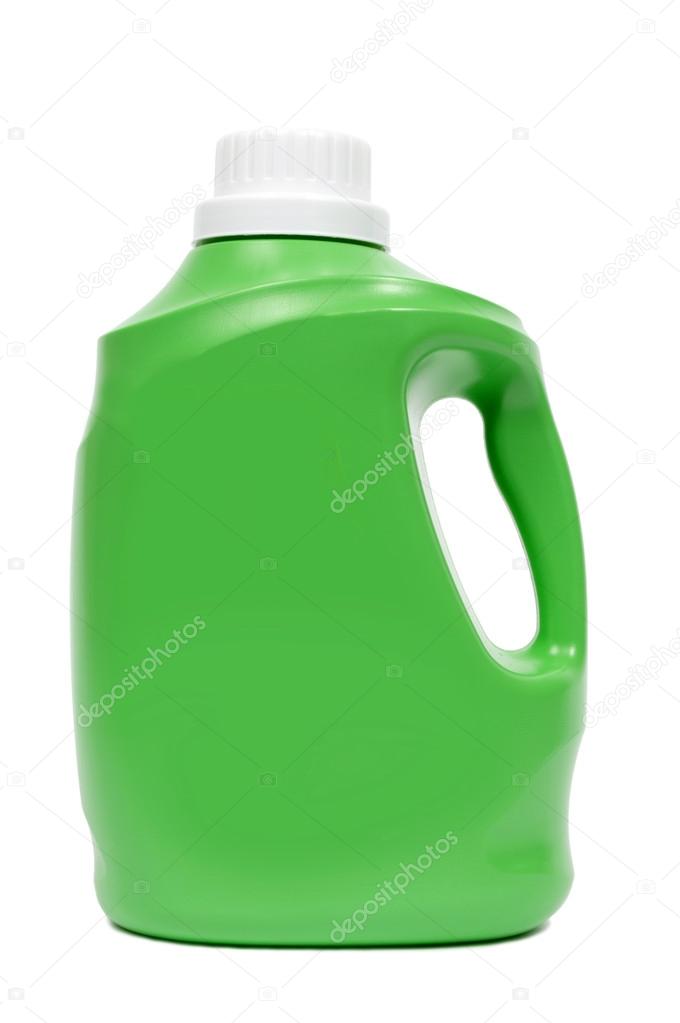 Green Detergent Bottle With Copy Space